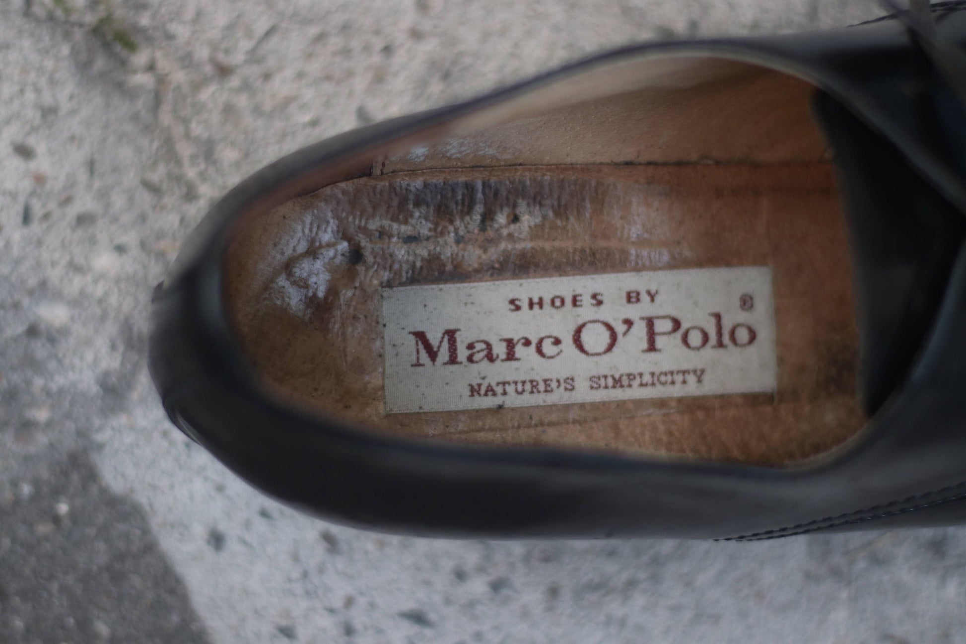 90s Marc O' Polo Brogues | Vintage Black Dapper Oxfords| Women's Minimalist Leather Flats