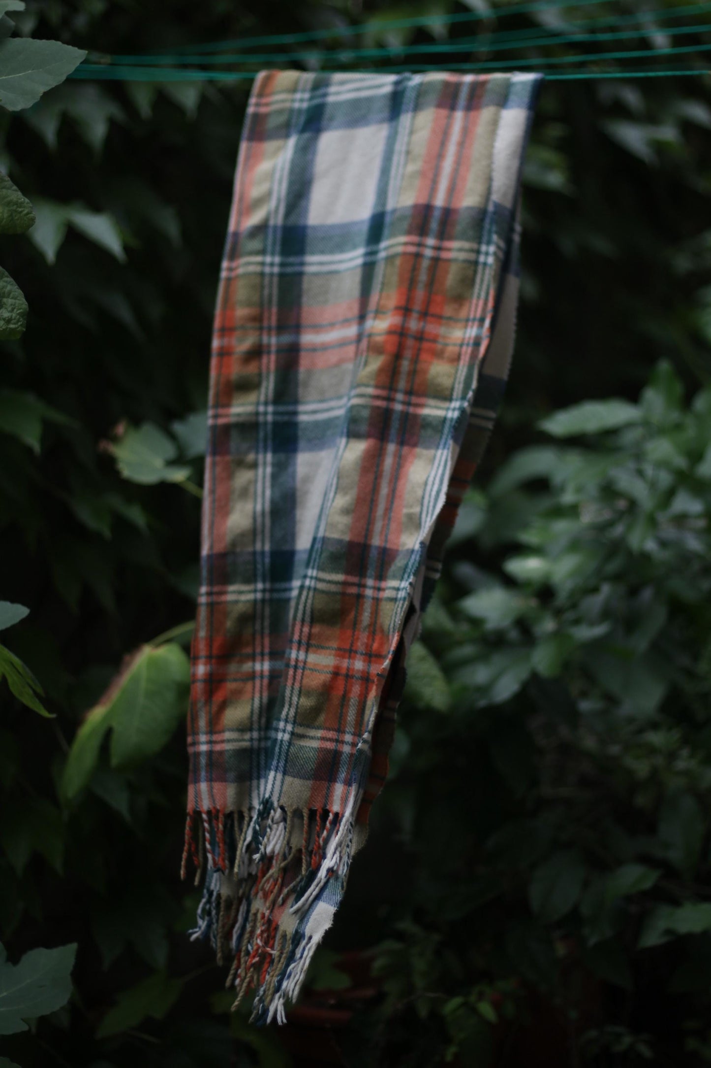 Matthew Goodman Oversized Scarf | Vintage Blanket Checkered Scarf| Men's Oversized Plaid Scarf with Fringes