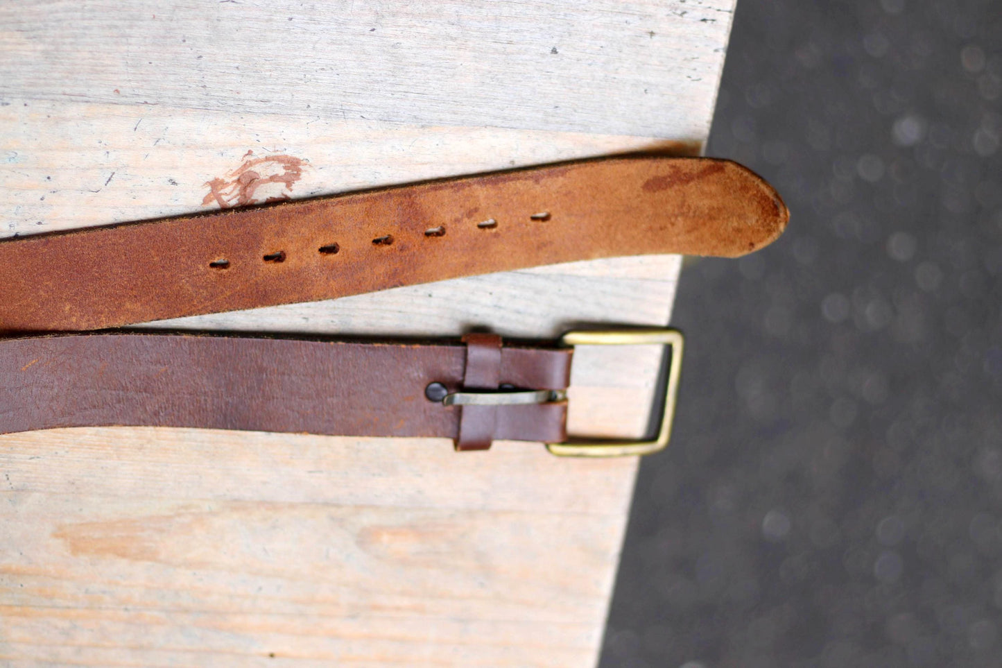 Genuine Leather belt| 90s Sears Unisex Belt with statement buckle