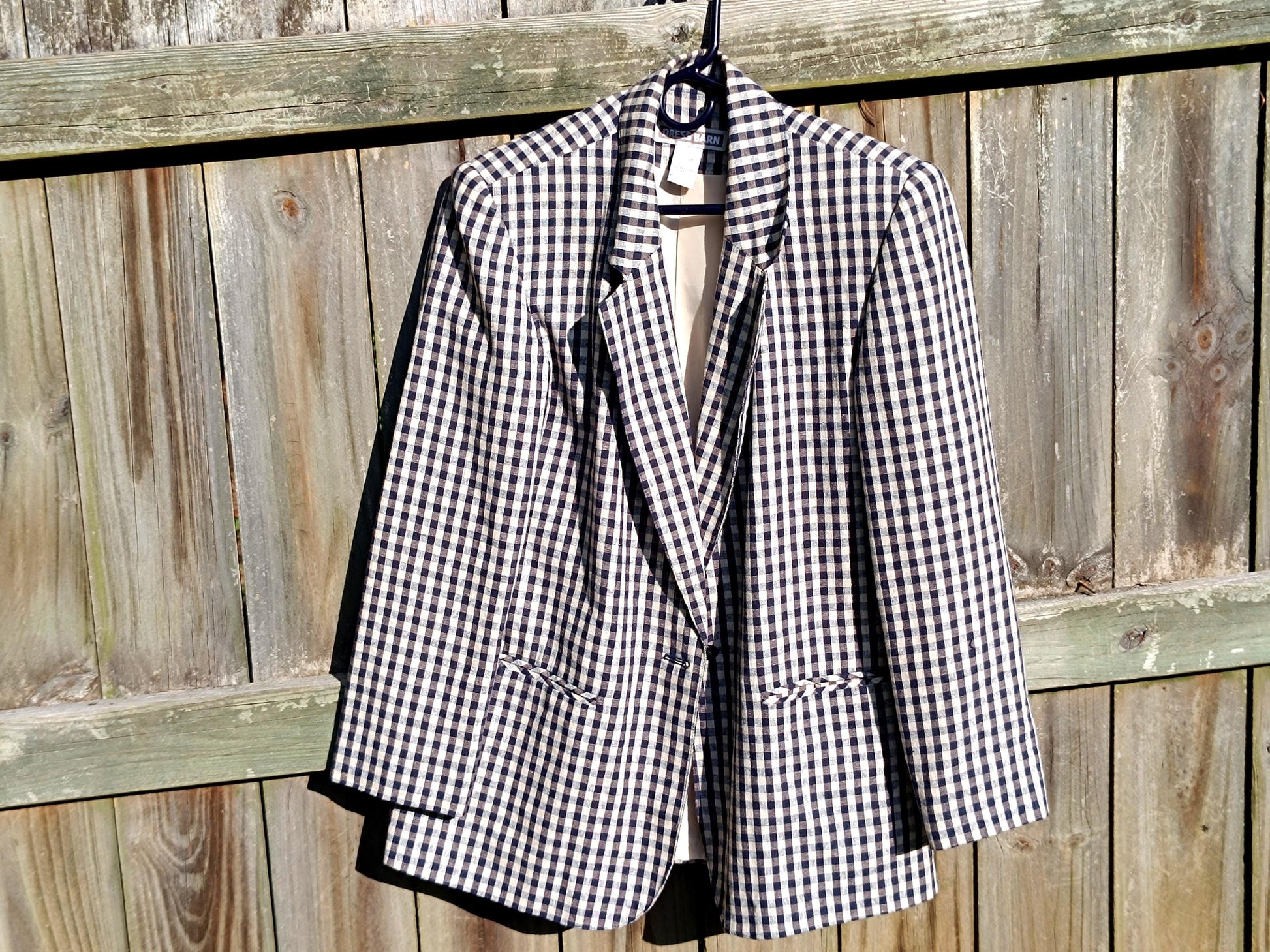 y2k Dressbarn Blazer| Vintage Women's Black and White Checkered Blazer | Business Casual Blazer