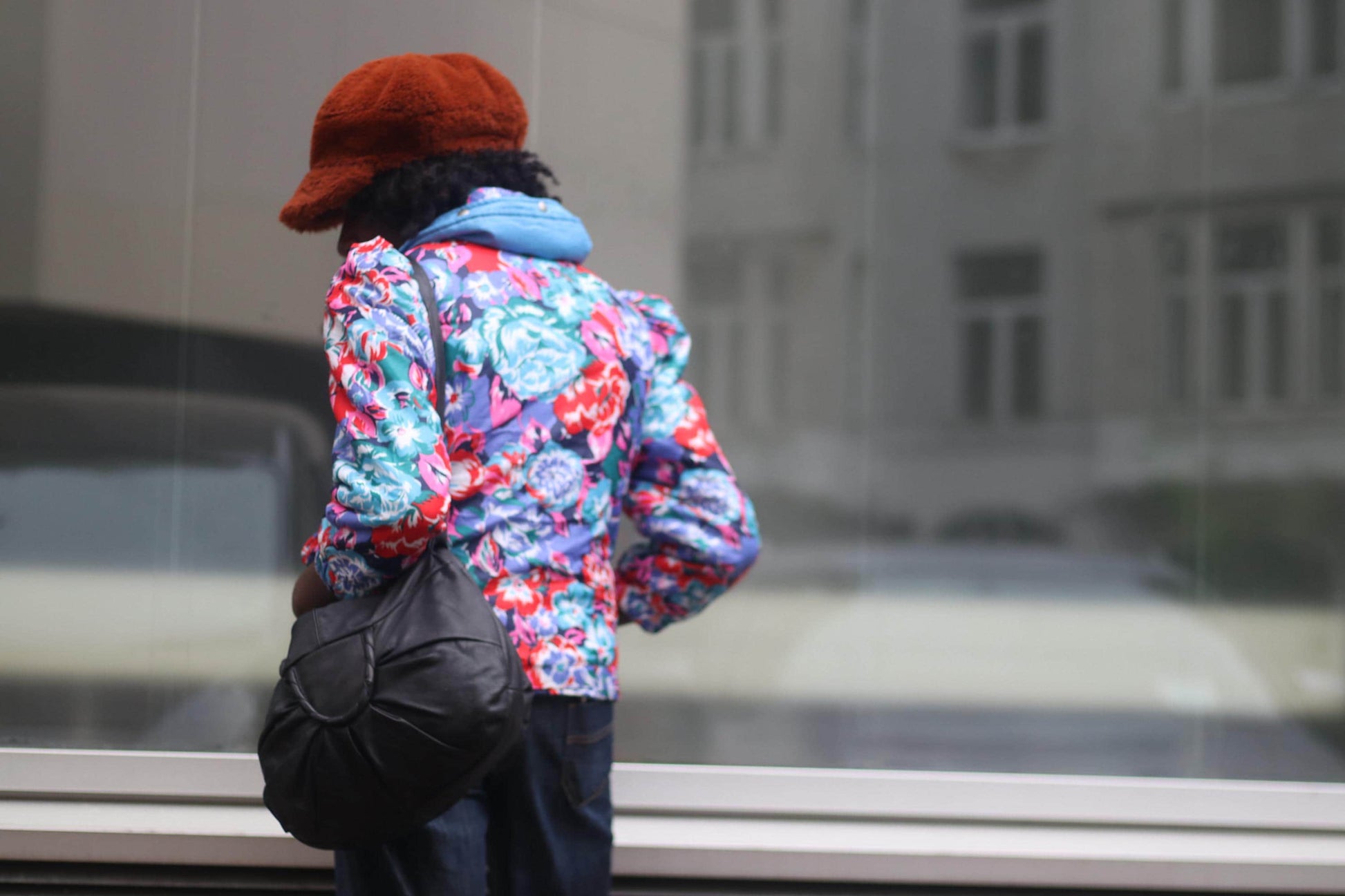 Vintage Linea Val Puffer Jacket| Vintage Blue and Floral Print Winter Coat | Women's Maximalist Winter coat