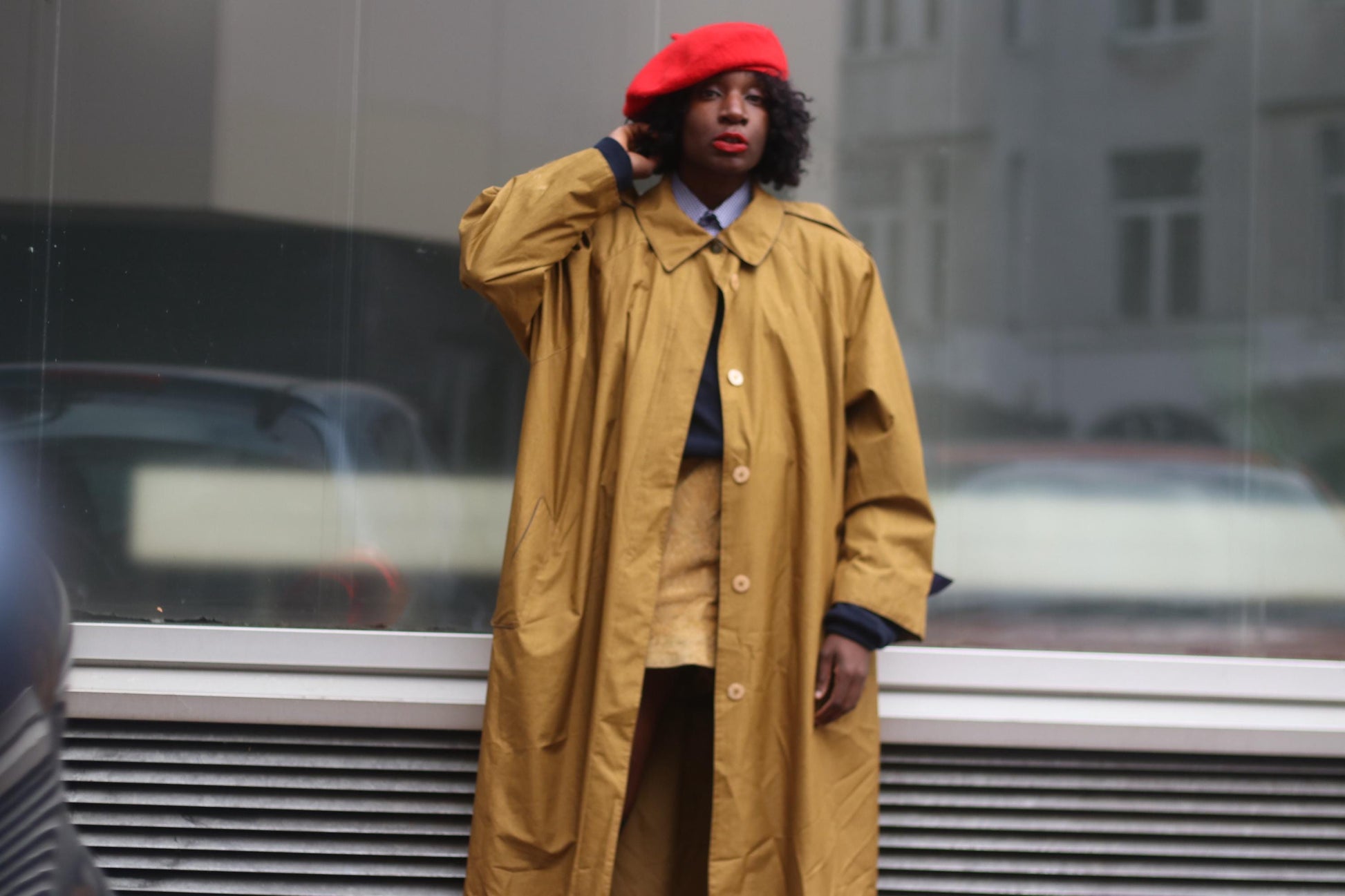 y2k Unisex Mustard Trench Coat| Vintage Minimalist Oversized Sportswear Autumn Jacket