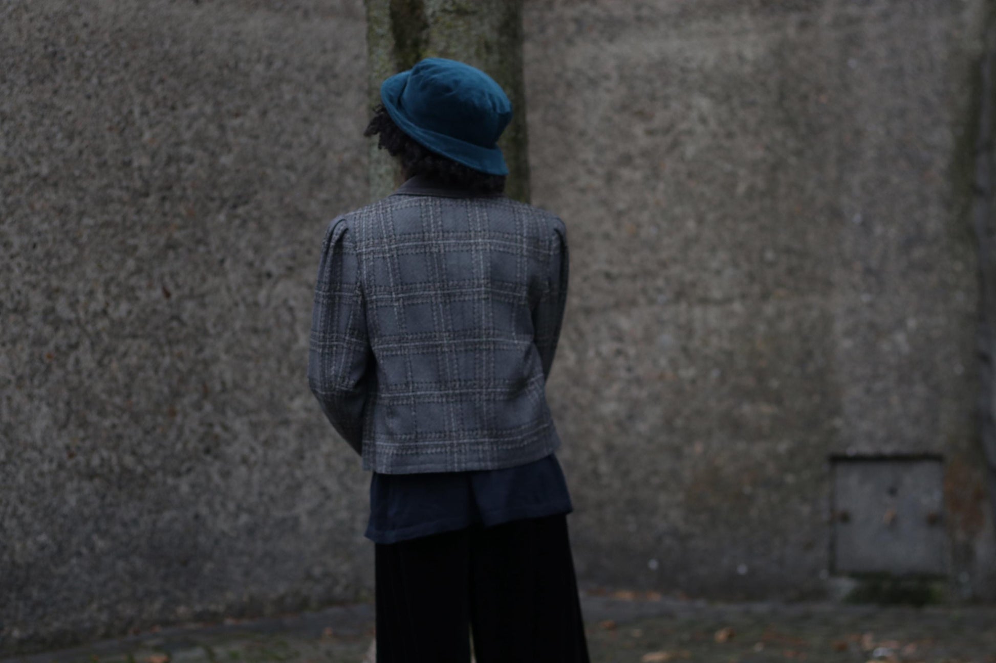 80's Miss Antonette Blazer | Women's Vintage Wool Minimalist Boxy Blazer | Grey Cropped Blazer