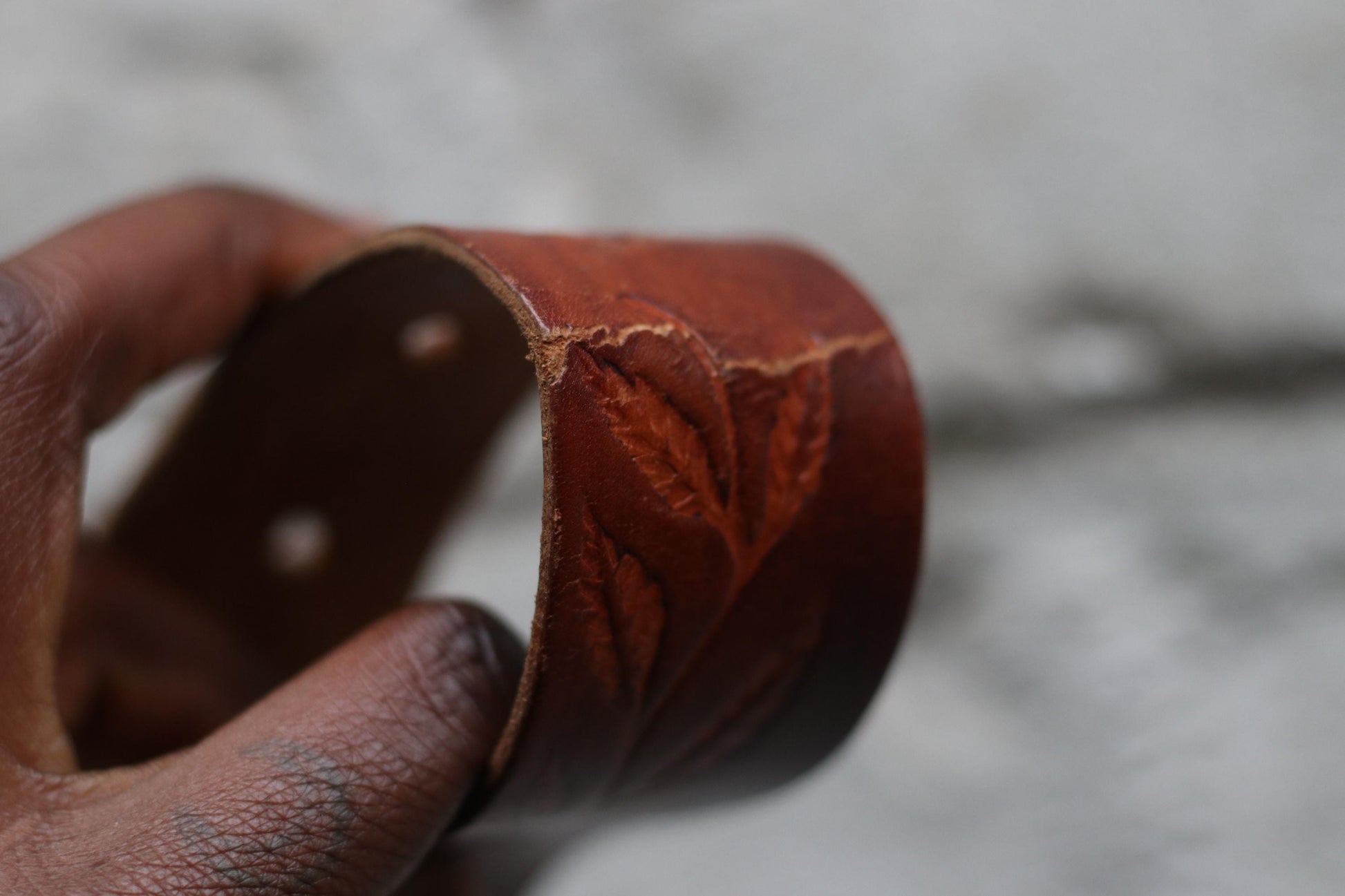 70s Handcrafted Embossed Brown Leather Belt with Antique Silver Buckle| Nature-Inspired Artisan Accessory| Women's belt with Leaf etchings