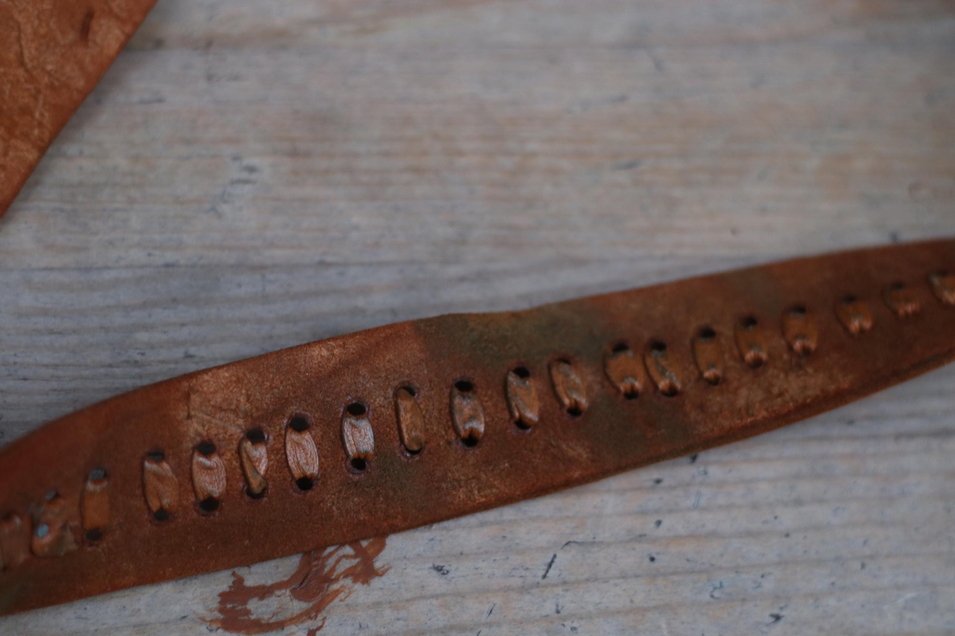 Vintage Western Leather Belt | Handmade Brown Belt, Rustic Cowboy Style,