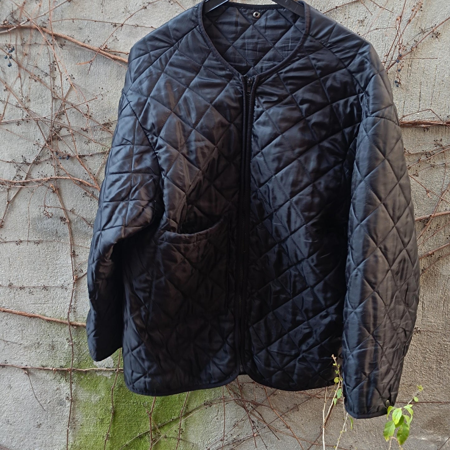 Y2K Vintage Black Quilted Jacket| Women's Oversized Minimalist Chic lightweight Coat