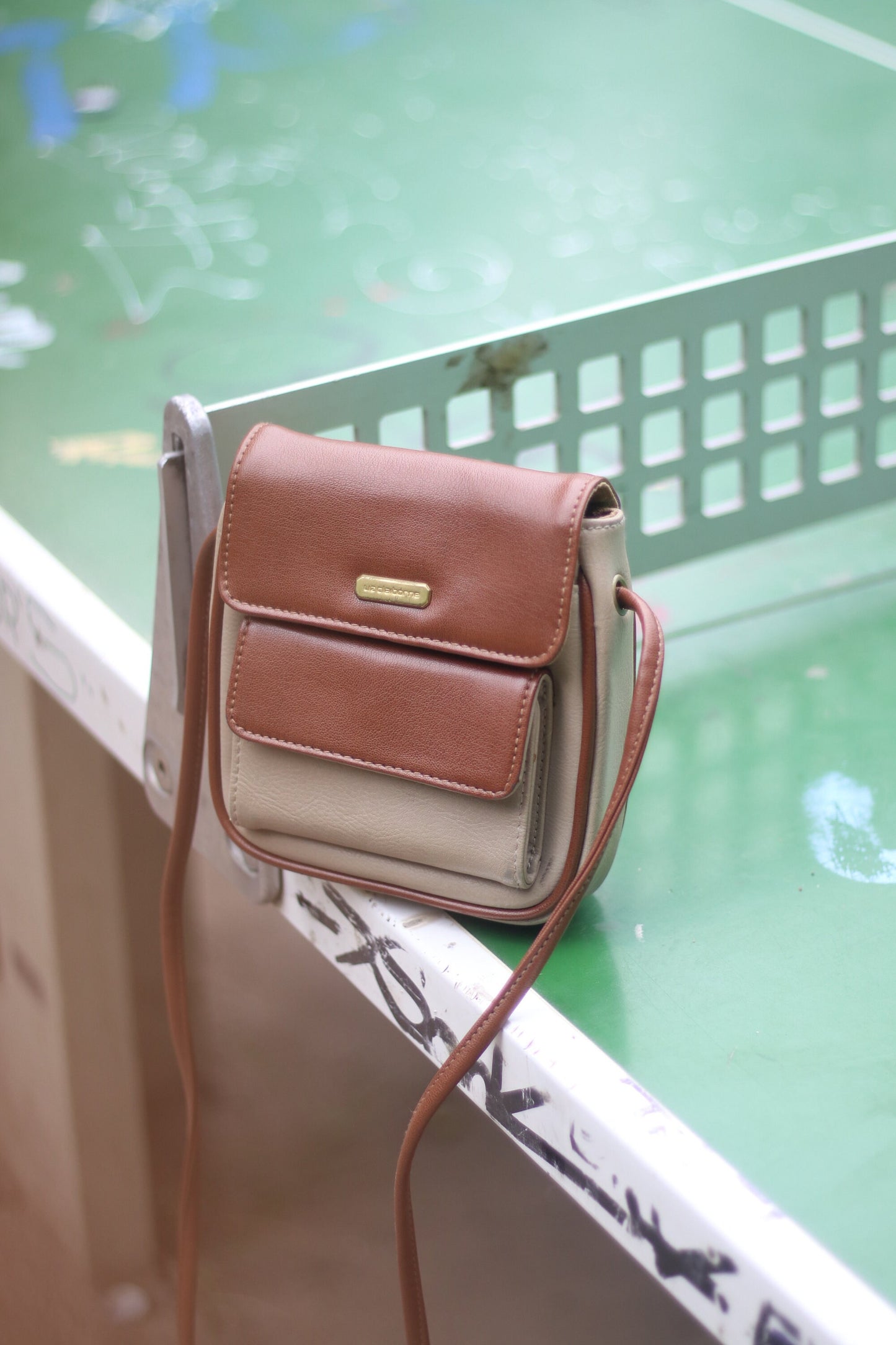 90s Liz Clairborne Mini Bag| Vintage Leather Brown Leather small Bag| Compact street style bag