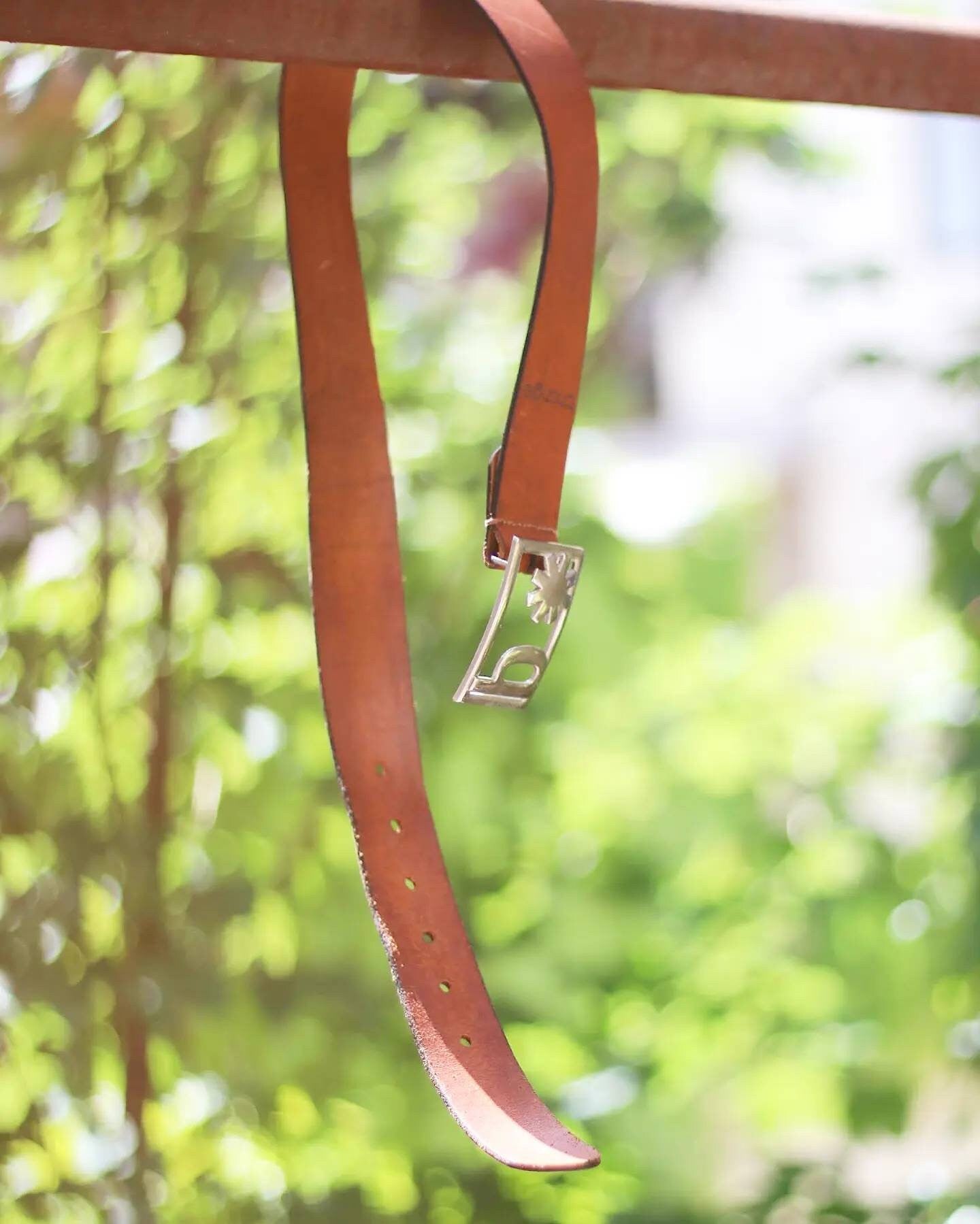 Vintage brown leather belt| Brown belt with silver buckle| Minimalist accessory