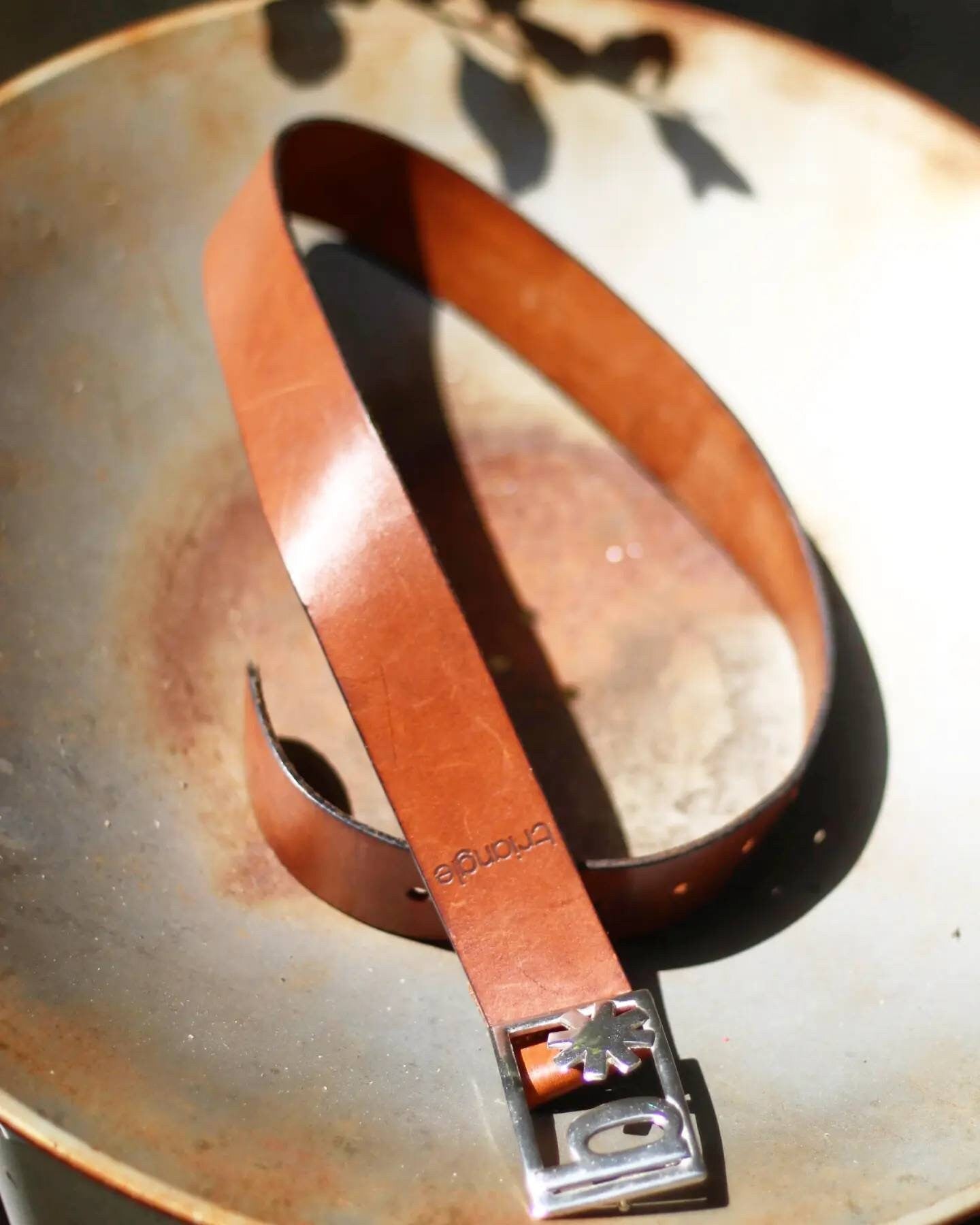 Vintage brown leather belt| Brown belt with silver buckle| Minimalist accessory