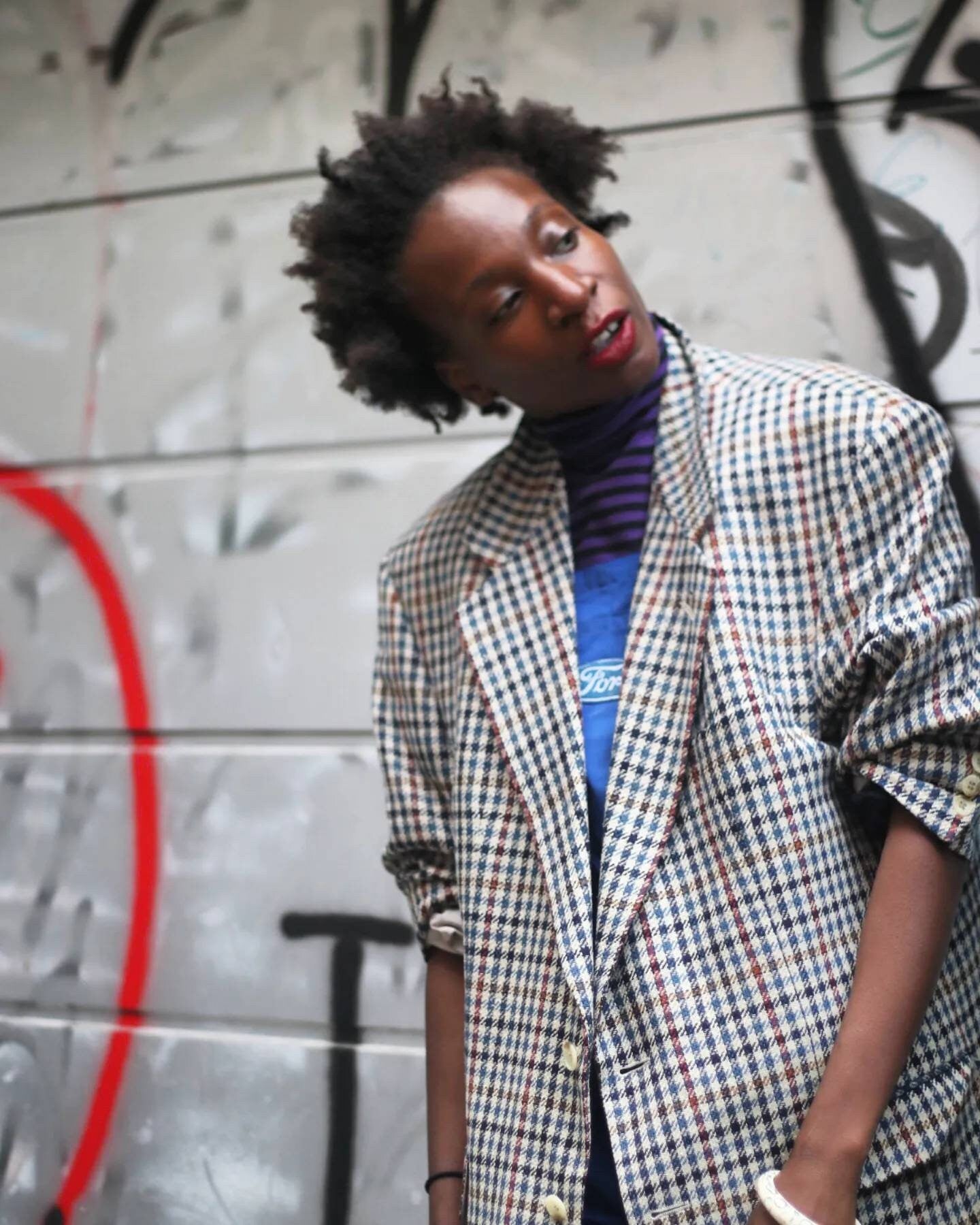 Vintage DAKS London Checkered Blazer| 90s Tailored Unisex Blazer