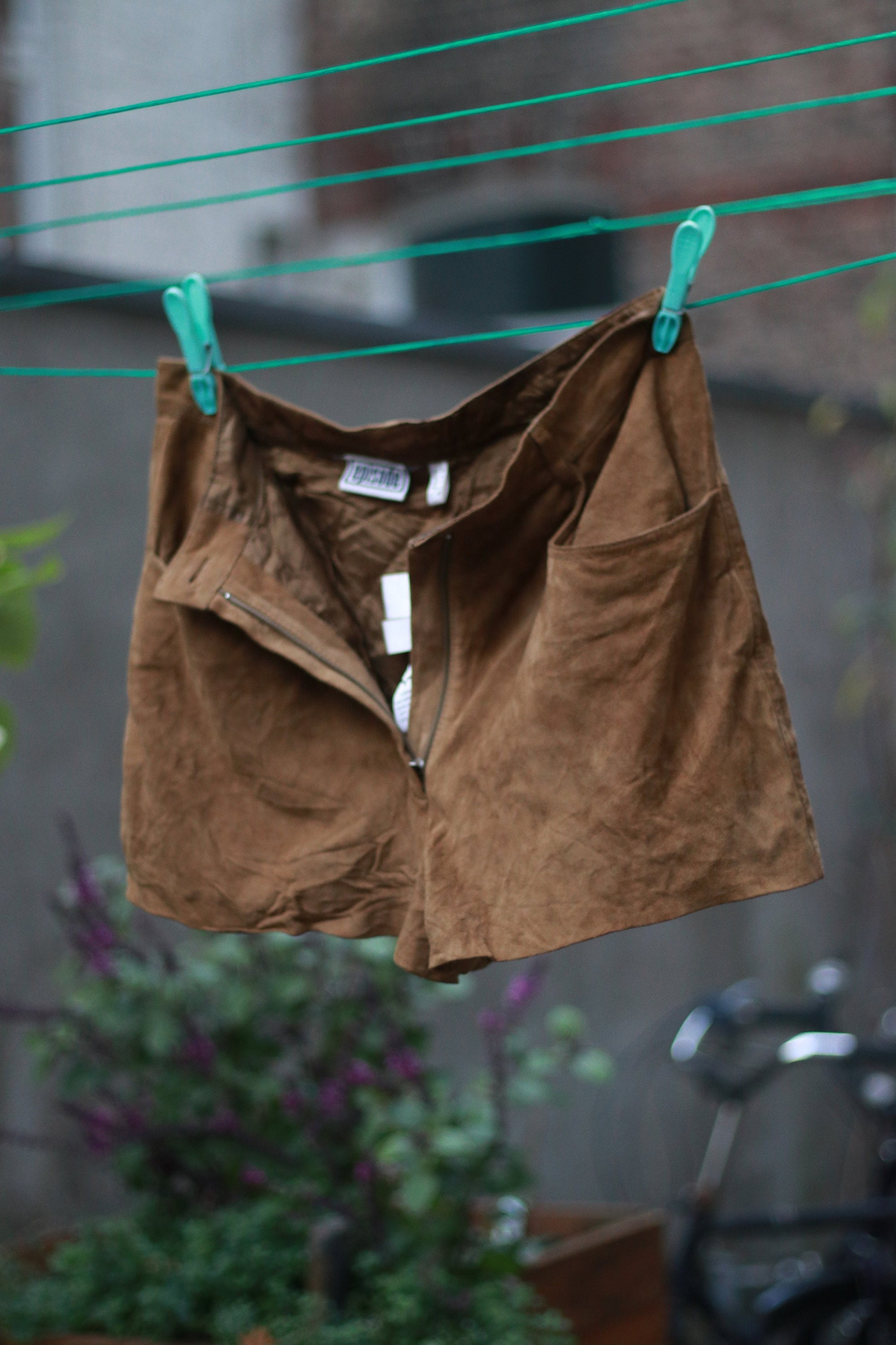 Vintage Episode Suede Shorts y2k brown leather shorts summer festival