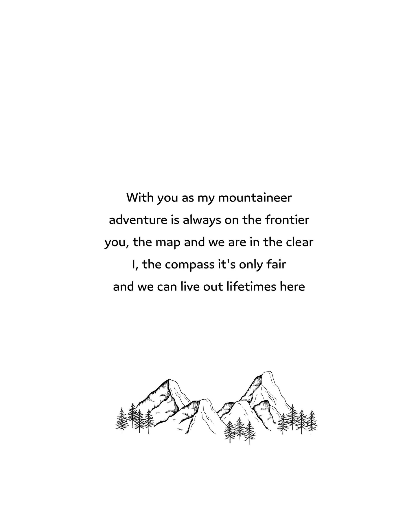 Original Mountain Poem |Wall Art| Printable Art | Prose on Love and Ad ...