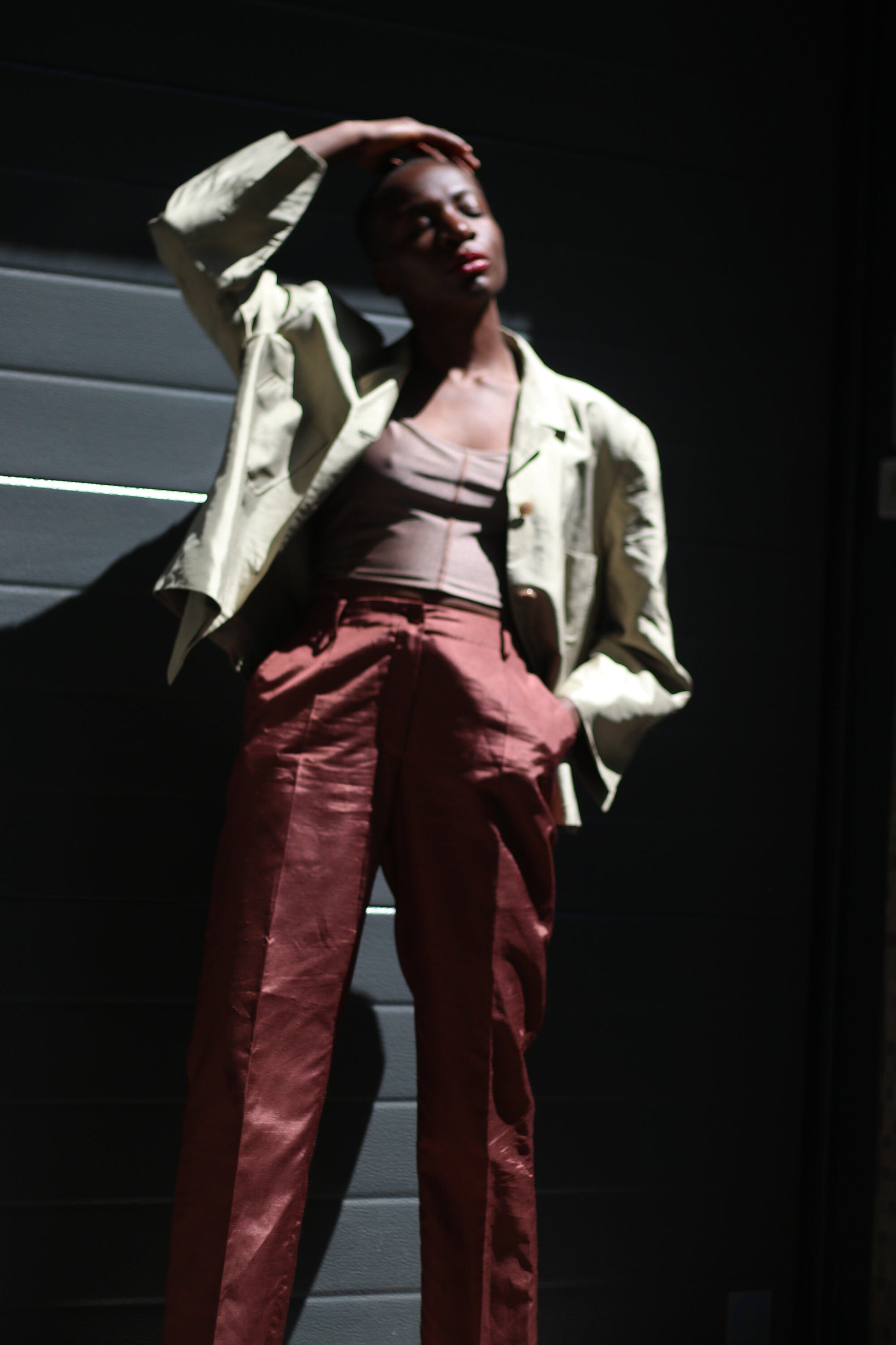 Vintage Marc Aurel Trousers |90s bold tailored pants| Burgundy tapered workwear pants