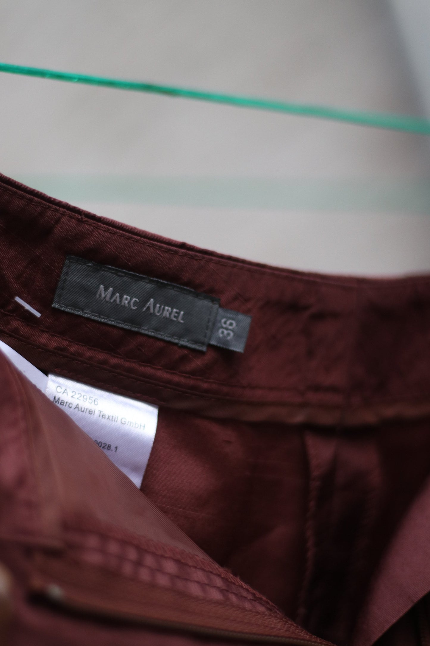 Vintage Marc Aurel Trousers |90s bold tailored pants| Burgundy tapered workwear pants