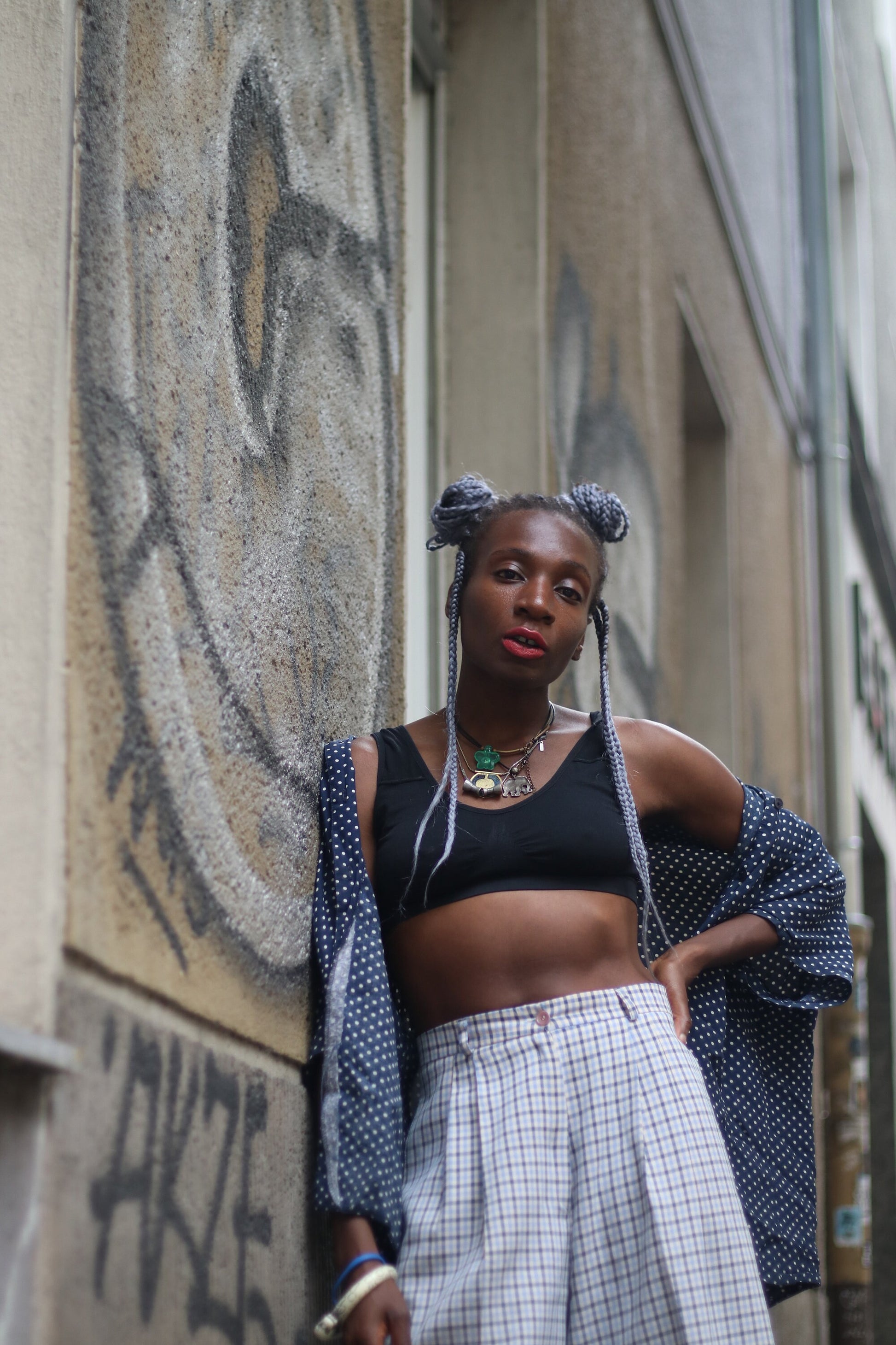 90s Mina B Paris Checkered Shorts| Cool Streetstyle