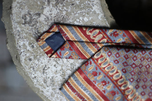 80s Atwardson Silk Tie | Vintage Baroque Inspired necktie | Opulent dapper necktie