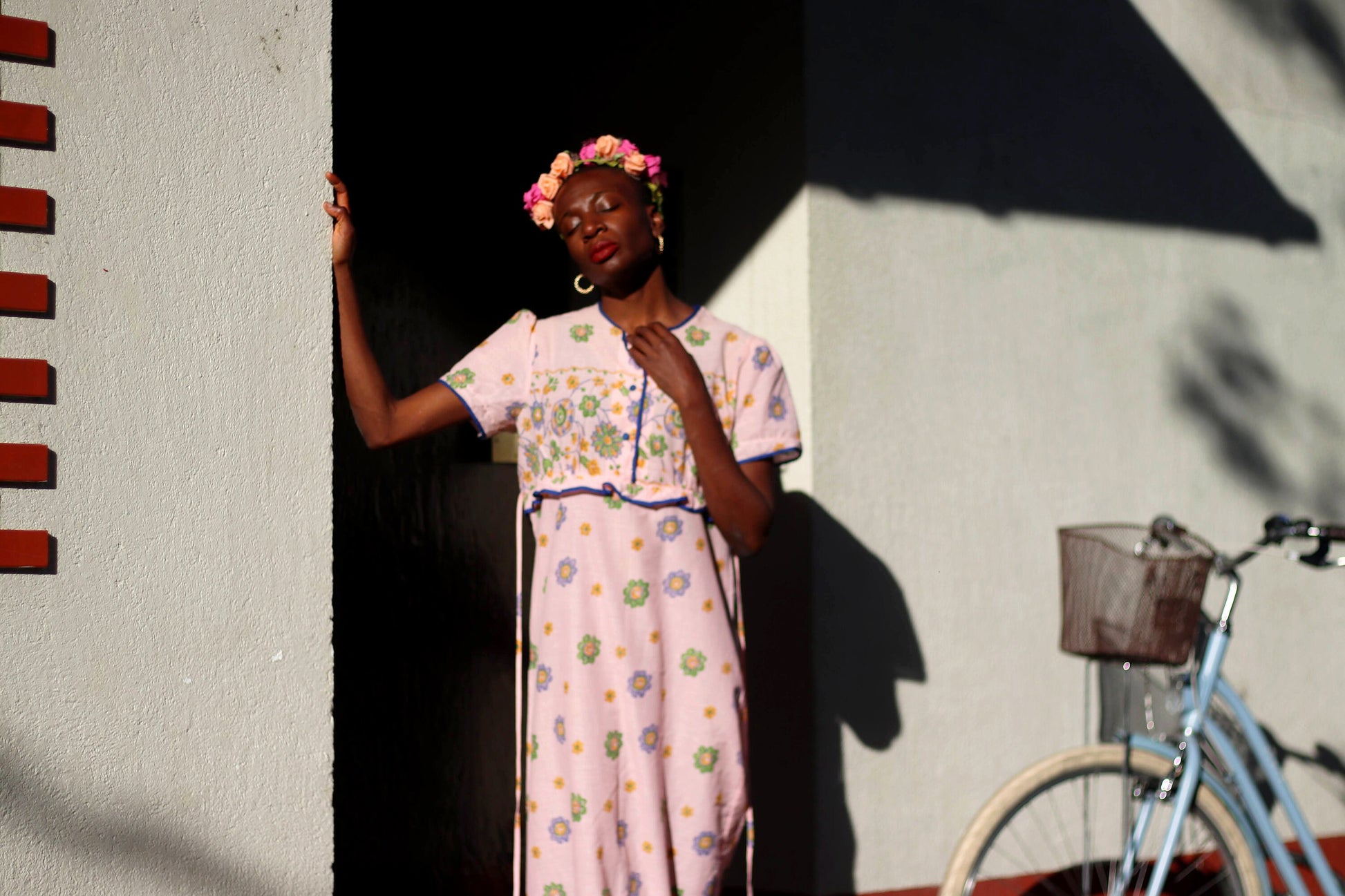 70s Floral Maxi Dress| Vintage Pink Flower Power Romantic Dress